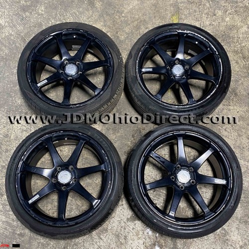 JDM Yokohama AVS Model F7 Black 18 Forged Wheels